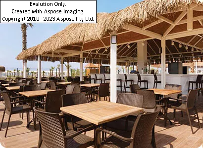 کافی شاپ فضای باز هتل